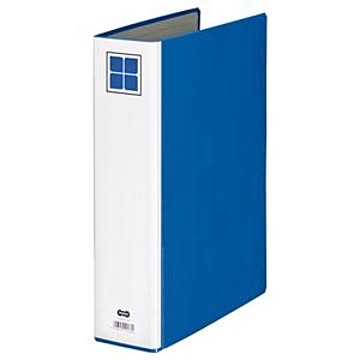 （まとめ） TANOSEE 片開きパイプ式ファイルE A4タテ 500枚収容 背幅76mm 青 1冊 【×15セット】