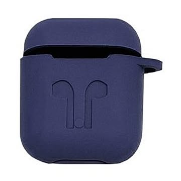 aglow Airpods ケース用 シリコンカバー カラビナ付き ネイビー アイキューラボ AP-SL 管理No. 4580091023004