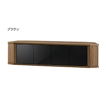 朝日木材加工 RCA-1500AV テレビ台 コーナー置き ブラウン 幅1488x奥行390x高さ377mm