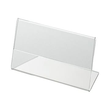 (まとめ) クルーズ アクリル製カード立て L型 小 110×61mm CRL791011 1セット（10個） 【×10セット】