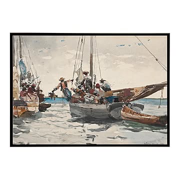 世界の古い絵画 レトロポスター デジタルリマスターMarket Scene?Nassau 【bn-poster-3805】