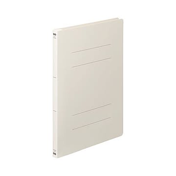 （まとめ） TANOSEE フラットファイル（PP） A4タテ 150枚収容 背幅17mm オフホワイト 1セット（25冊：5冊×5パック） 【×2セット】