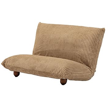 東谷 ワイドカックンリクライナー 座椅子 同色2脚入 RKC-185 幅65x奥行51x高さ39cm ベージュ