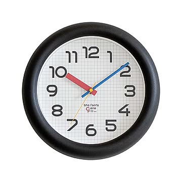EL COMMUN エルコミューン BHS GENE WALL CLOCK Bayer バウハウスジーン ウォールクロック バイヤー WCL-021/WCL-022 バウハウス復刻フォント 掛時計