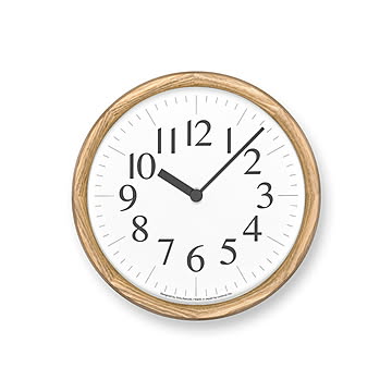 Lemnos レムノス Clock A / B OAK クロックエービー オーク (掛時計/スイープセコンド) YK24-12 / YK24-13 ウォールクロック 壁掛け時計 スイープムーブメント