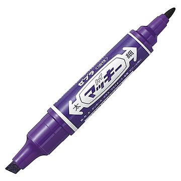 (まとめ) ゼブラ 油性マーカー ハイマッキー角芯太字+丸芯細字 紫 MO-150-MC-PU 1本  【×100セット】