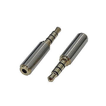 変換名人 AVプラグ 2.5mm(メス) to 3.5mm(オス)4極 AV/25J-35PT 管理No. 4571284882058