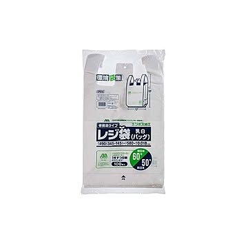 （まとめ） レジ袋バイオ エンボス乳白60号 100P GRE60 （×5セット）