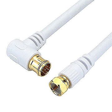 ホーリック アンテナケーブル 15m ホワイト L字差込式/ネジ式コネクタ AC150-599WH 管理No. 4533115065993