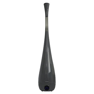 5.5L超音波加湿器 ルオン 【ダークグレー】  【SALE】超音波加湿器 加湿器 おしゃれ タワー型 スリム 大容量 5.5L 13畳 抗菌 加湿量調節 アロ