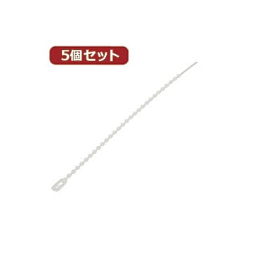 (まとめ)YAZAWA ビーズ束ねるバンド 120mm 白 30本入 FTB120W ×セット