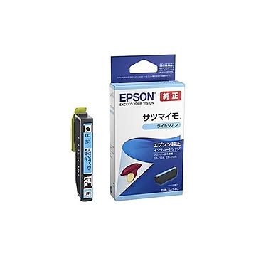 （まとめ）エプソン インクカートリッジSAT-LCライトシアン【×10セット】
