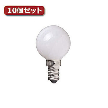 YAZAWA ベビーボール球 G40 E17 25W ホワイト10個セット G401725WX10 管理No. 4560352860401