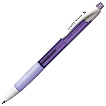 （まとめ） TANOSEE ノック式油性ボールペン（なめらかインク） 0.7mm 黒 （軸色 ラベンダー） 1本 【×60セット】