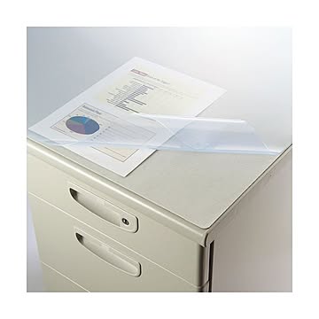 まとめライオン事務器 デスクマット再生オレフィン製 光沢仕上 ダブルグレーフェルト付 990×690×1.5mm No.107-FRK 1枚×3セット