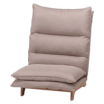 ダブルクッション座椅子 1P ベージュ 幅70×奥行80〜120×高さ94cm