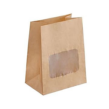 （まとめ）水野産業 ルックバッグ4S 未晒 1パック（100枚）【×20セット】