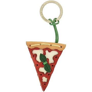 LA CUOIERIA（ラ・クオイエリア） ハンドメイド 本革 キーホルダー ピザ