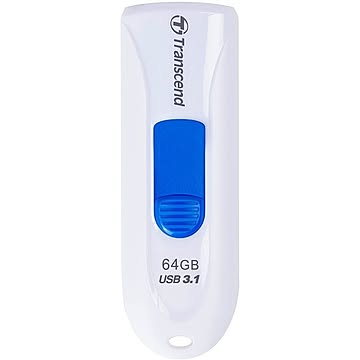 Transcend USBメモリ 64GB USB3.1 ＆ USB 3.0 スライド式 ホワイト TS64GJF790W