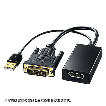 サンワサプライ DVI-DisplayPort変換アダプタ AD-DPFDV01 管理No. 4969887761298