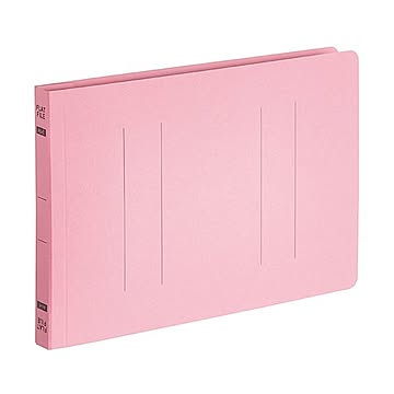 （まとめ）TANOSEEフラットファイルE(エコノミー) A5ヨコ 150枚収容 背幅18mm ピンク 1パック(10冊) 【×10セット】