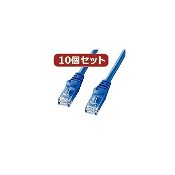 10個セットサンワサプライ カテゴリ6UTPLANケーブル LA-Y6-03BLX10