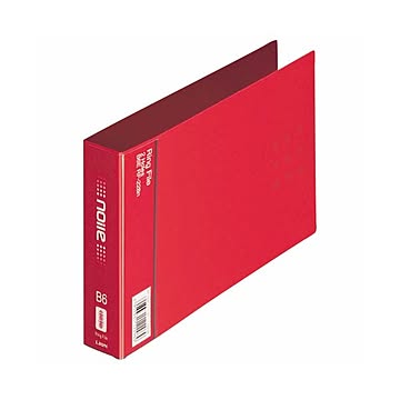 （まとめ）ライオン事務器 リングファイル(ノイル)B6ヨコ 2穴 210枚収容 背幅35mm レッド RF-228n 1冊 【×20セット】