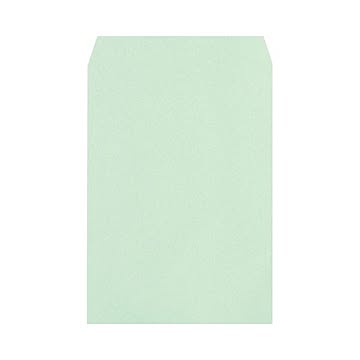 （まとめ） ハート 透けないカラー封筒ワンタッチテープ付 角2 100g／m2 パステルグリーン XEP470 1パック（100枚） 【×2セット】