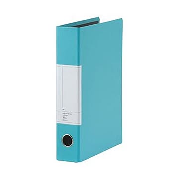 （まとめ）TANOSEE 両開きパイプ式ファイルSt A4タテ 300枚収容 30mmとじ 背幅57mm スカイブルー 1セット（10冊）【×3セット】