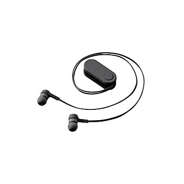 エレコム ワイヤレスイヤホン/Bluetooth/bund/巻き取りタイプ/クリップ付き/スモークブラック LBT-HPC17BK