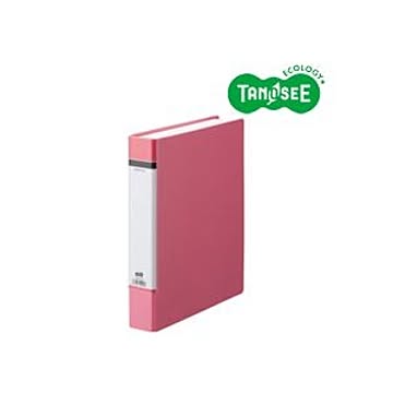 （まとめ）TANOSEE Oリングファイル（貼り表紙） A4タテ リング内径38mm ピンク 20冊