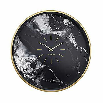 NEXTIME ネクスタイム Marble DUO マーブル デュオ NXT-3539 掛時計 掛け時計 ウォールクロック スイープムーブメント スイープセコンド 音がしない 壁掛け時計 大理石調