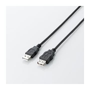 (まとめ)エレコム エコUSB2.0延長ケーブル(AM-AFタイプ) U2C-JE50BK【×5セット】