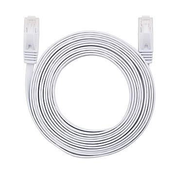 （まとめ） LANケーブル フラット CAT6 5m 白 AS-CAPC014 【×10セット】