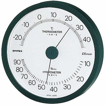 EMPEX 温度・湿度計 エクシード 温度・湿度計 壁掛用 TM-2302 ブラック 管理No. 4961386230206