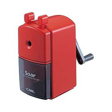 （まとめ） カール事務器 鉛筆削器 ソアー レッド 【×5セット】