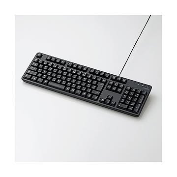 エレコム 有線キーボード/メンブレン式/フルサイズ/ブラック TK-FCM104BK