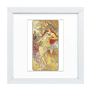 Alfons Mucha（アルフォンス ミュシャ） 秋 アートポスター（フレーム付き） m11468