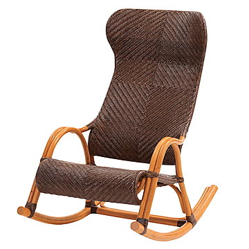サンフラワーラタン C100CB ロッキングチェア 幅59cm 座面高42cm 完成品 ラタン 手編み 快適 涼しい アジアンテイスト 送料込み