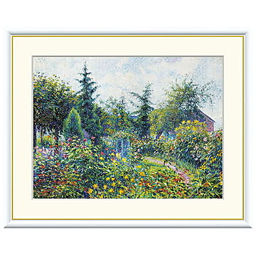 額絵 オクターヴ・ミルボーの庭、テラス、レ・ダン カミーユ・ピサロ 61x49.5cm 三幸