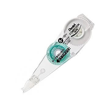 (まとめ) ぺんてる 先端ノック式修正テープ カチット 詰替カートリッジ 6mm幅×10m XZTCR6-W 1個 【×30セット】