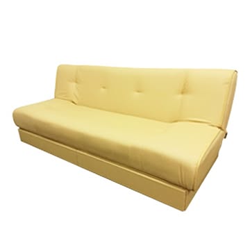 ベージュ色の ソファベッド 幅190×奥行80 98×高さ76 38 cm