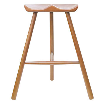 Will-Limited MILKER's chair ３本足 木製 スツール ホワイト ライトブラウン 高さ 69cm 乳搾り 無垢材