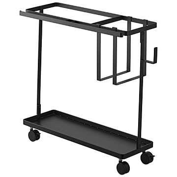 tower タワー (山崎実業) キャスター付きフィットネスグッズ収納ラック　Rolling Fitness Equipment Rack リビング ヨガマット 筋膜ローラー 腹筋ローラー ダイエット