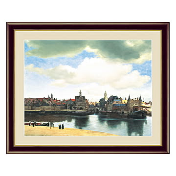 アート 額絵 デルフトの眺望 フェルメール 本紙サイズ F4(約31x23cm) 額サイズ 42x34cm 三幸
