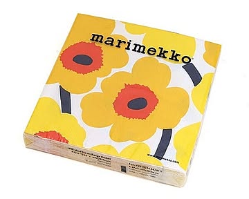 マリメッコ ペーパーナプキン ウニッコ ダークイエロー 33x33cm 20枚入り 552671 marimekko UNIKKO