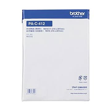 （まとめ）ブラザー 高保存感熱紙 A4サイズPA-C-412 1冊（100枚）【×10セット】