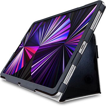 エレコム iPad Pro 11 第3/2世代 (2021/2020年) ケース 三つ折りスタンド Apple Pencilホルダー 軽量 ソフトレザー ブラック TB-A21PMPLFBK
