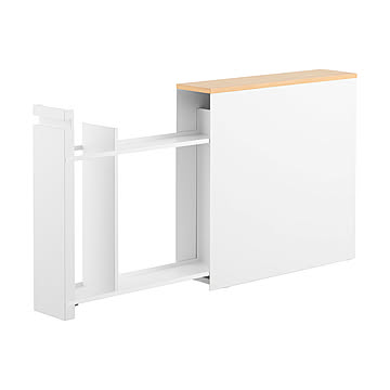 tower タワー(山崎実業) 隠せるトイレ引き出し収納 Pull-Out Bathroom Storage Drawer 棚 隙間収納 サニタリー ストック トイレブラシ トイレットペーパー