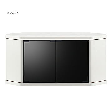 朝日木材加工 RCA-800AV テレビ台 コーナー置き 幅790x奥行390x高さ390mm ホワイト